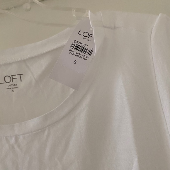 Loft PEPLUM MIXED MEDIA TEE - Picture 5 of 6